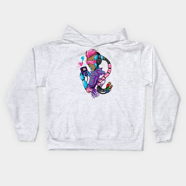 Electric Lady Kids Hoodie by JCPDesigns